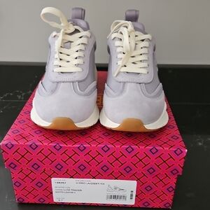 Lavender Sneakers with White Laces